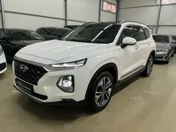 Weiß white cream / mic Gebraucht 2019 Hyundai Santa Fe Premium SUV | 26.990 € (Teuer)