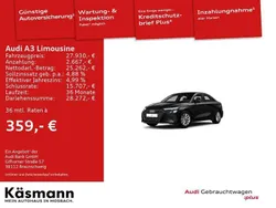 Mythosschwarz metallic Gebraucht 2022 Audi A3 Business Limousine | 27.930 € (Fairer Preis)