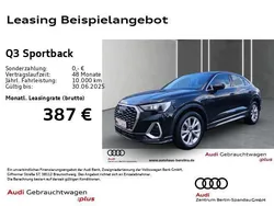 Mythosschwarz metallic Gebraucht 2024 Audi Q3 Sportback S-Line SUV | 38.310 € (Guter Preis)