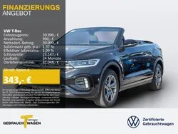 Schwarz Gebraucht 2023 VW T-Roc Cabriolet R-line Cabrio | 31.170 € (Guter Preis)