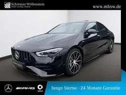 Schwarz kosmosschwarz Gebraucht 2024 Mercedes CLA35 AMG Premium Limousine | 50.690 € (Fairer Preis)