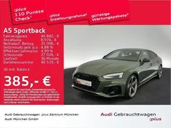 Distriktgrün metallic Gebraucht 2022 Audi A5 Sportback S-Line Limousine | 46.489 €