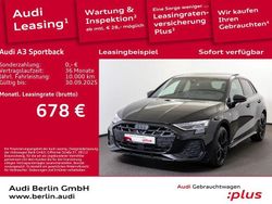 Mythosschwarz metallic Gebraucht 2025 Audi A3 Sportback e-tron S-Line Kleinwagen | 53.900 €
