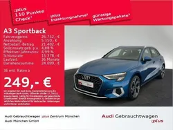 Atollblau metallic Gebraucht 2021 Audi A3 Sportback e-tron Advanced Limousine | 26.333 € (Fairer Preis)