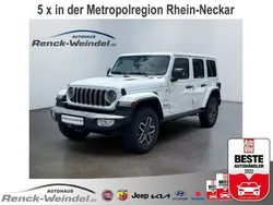 Weiss Neu 2024 Jeep Wrangler Unlimited Sahara SUV | 64.989 € (Etwas zu teuer)