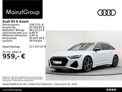 Gletscherweiß metallic Gebraucht 2024 Audi RS6 Ambiente Kombi | 106.570 € (Superpreis)