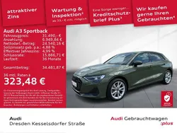 Grün Gebraucht 2024 Audi A3 Sportback Advanced Limousine | 31.490 € (Guter Preis)