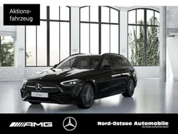 Metalliclack obsidianschwarz Gebraucht 2025 Mercedes C200 AMG Kombi | 54.998 €