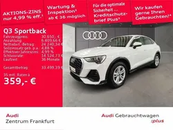 Weiß Gebraucht 2022 Audi Q3 Sportback Performance SUV | 30.650 € (Fairer Preis)