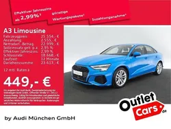 Turboblau Gebraucht 2022 Audi A3 S-Line Limousine | 25.554 € (Fairer Preis)