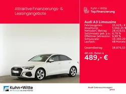 Weiß Gebraucht 2021 Audi A3 S-Line Limousine | 33.629 €