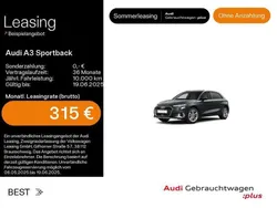 Manhattangrau metallic Gebraucht 2024 Audi A3 Sportback e-tron Advanced Plus Limousine | 35.499 € (Teuer)