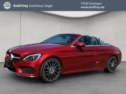Hyacinthrot metalliclack Gebraucht 2018 Mercedes C300 AMG line Cabrio | 34.890 € (Fairer Preis)
