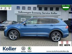 Blue silk metallic Gebraucht 2021 VW Tiguan Allspace R-line SUV | 34.970 € (Superpreis)
