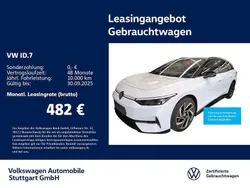 Gletscherweiß metallic/schwarz Gebraucht 2024 VW ID.7 Pro Limousine | 48.230 € (Fairer Preis)