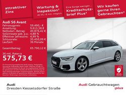 Gletscherweiß metallic Gebraucht 2024 Audi S6 Ambiente Kombi | 59.490 €