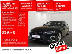 Mythosschwarz metallic Gebraucht 2022 Audi A4 S-Line Kombi | 29.920 € (Superpreis)