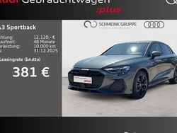 Grau Gebraucht 2025 Audi A3 Sportback e-tron S-Line Limousine | 48.480 €