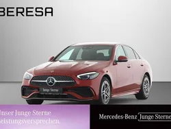 Rot Gebraucht 2024 Mercedes C300e AMG Limousine | 46.450 € (Superpreis)