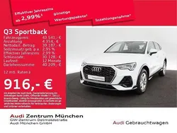 Gletscherweiß metallic Gebraucht 2023 Audi Q3 Sportback Ambiente SUV | 43.541 € (Fairer Preis)