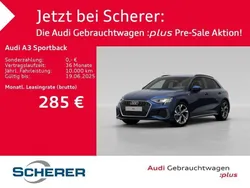 Blau Gebraucht 2024 Audi A3 Sportback S-Line Limousine | 34.450 € (Fairer Preis)