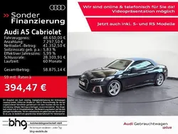 Mythosschwarz metallic/verdeck Gebraucht 2024 Audi A5 Cabriolet S-Line Cabrio | 47.750 € (Guter Preis)