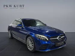 Blau Gebraucht 2018 Mercedes C300 AMG line Limousine | 31.990 € (Etwas zu teuer)