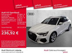 Gletscherweiß metallic Gebraucht 2022 Audi A3 Sportback e-tron S-Line Kleinwagen | 25.890 € (Guter Preis)