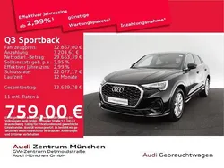 Mythosschwarz metallic Gebraucht 2022 Audi Q3 Sportback SUV | 31.478 € (Guter Preis)
