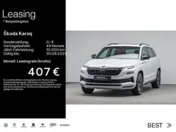 Moonweiß perleffekt Gebraucht 2024 Skoda Karoq SportLine SUV | 38.449 € (Fairer Preis)