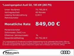 Schwarz Neu 2025 Audi Q3 Sportback S-Line SUV | 70.790 € (Fairer Preis)