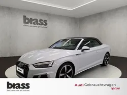 Gletscherweiß metallic/verdeck schwarz Gebraucht 2024 Audi A5 Cabriolet S-Line Cabrio | 49.700 € (Etwas zu teuer)