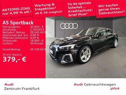 Mythosschwarz metallic Gebraucht 2022 Audi A5 Sportback Basis Kleinwagen | 30.850 € (Guter Preis)