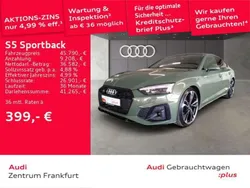 Distriktgrün metallic/distrikt Gebraucht 2022 Audi S5 Limousine | 45.790 € (Guter Preis)