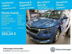 Titanblau metallic Gebraucht 2020 Skoda Kamiq Style SUV | 20.480 € (Fairer Preis)