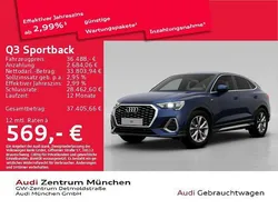 Navarrablau metallic Gebraucht 2023 Audi Q3 Sportback S-Line SUV | 36.488 € (Guter Preis)