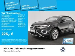Deep black perleffekt schwarz Gebraucht 2024 VW T-Roc Cabriolet Style Cabrio | 32.993 € (Guter Preis)