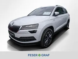 Moonweiss metallic Gebraucht 2021 Skoda Karoq Ambition SUV | 21.845 € (Fairer Preis)