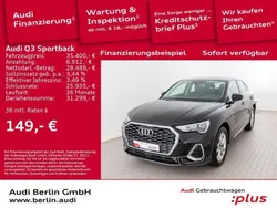 Mythosschwarz metallic Gebraucht 2024 Audi Q3 Sportback S-Line SUV | 35.400 € (Superpreis)