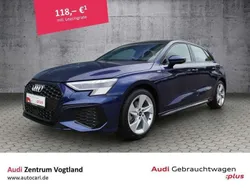 Blau Gebraucht 2024 Audi A3 Sportback S-Line Limousine | 34.580 € (Superpreis)