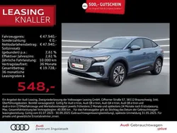 Geysirblau metallic Gebraucht 2023 Audi Q4 Sportback e-tron Ambiente SUV | 47.940 € (Etwas zu teuer)