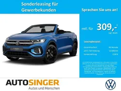 Ravennablau metallic schwarz Neu 2025 VW T-Roc Cabriolet R-line Cabrio | 44.480 € (Fairer Preis)