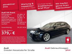 Mythosschwarz metallic Gebraucht 2022 Audi A4 S-Line Kombi | 35.980 € (Teuer)