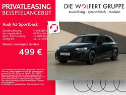 Schwarz Neu 2025 Audi A3 Sportback e-tron S-Line Kleinwagen | 47.998 € (Teuer)