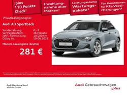 Grau Gebraucht 2024 Audi A3 Sportback S-Line Limousine | 34.870 € (Fairer Preis)