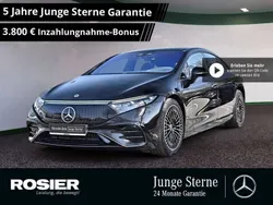 Schwarz / obsidianschwarz (metallic) Gebraucht 2023 Mercedes EQS580 AMG Limousine | 72.990 €