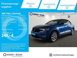 Ravennablau metallic schwarz Gebraucht 2021 VW T-Roc Cabriolet Style Cabrio | 19.840 € (Superpreis)