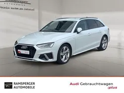 Weiß (gletscherweiß metallic) Gebraucht 2022 Audi A4 S-Line Kombi | 28.880 € (Superpreis)