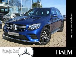 Blau Gebraucht 2018 Mercedes GLC250 AMG line SUV | 34.850 € (Etwas zu teuer)