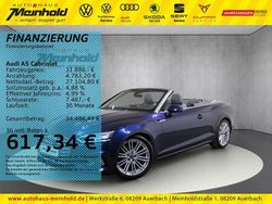 Navarrablau metallic/verdeck s Gebraucht 2019 Audi A5 Cabriolet Sport Cabrio | 31.888 € (Etwas zu teuer)